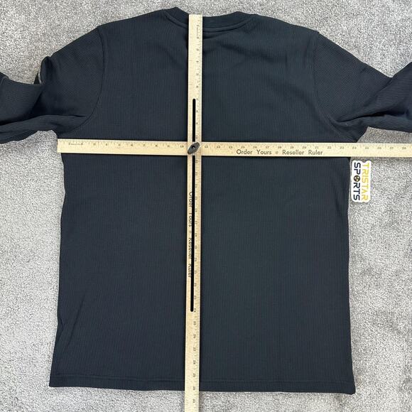 Nike Sweater Mens Large Black Gold FJ9547-012 Crewneck Long Sleeve Pullover Top - Picture 7 of 9